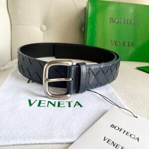 Bottega Veneta  Braided Texture Design Pin Belt Men's  Width 4cm